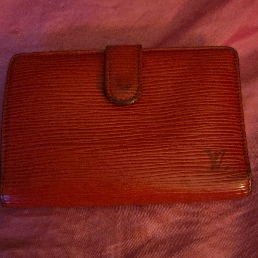 Louis Vuitton Textured Red Leather Wallet